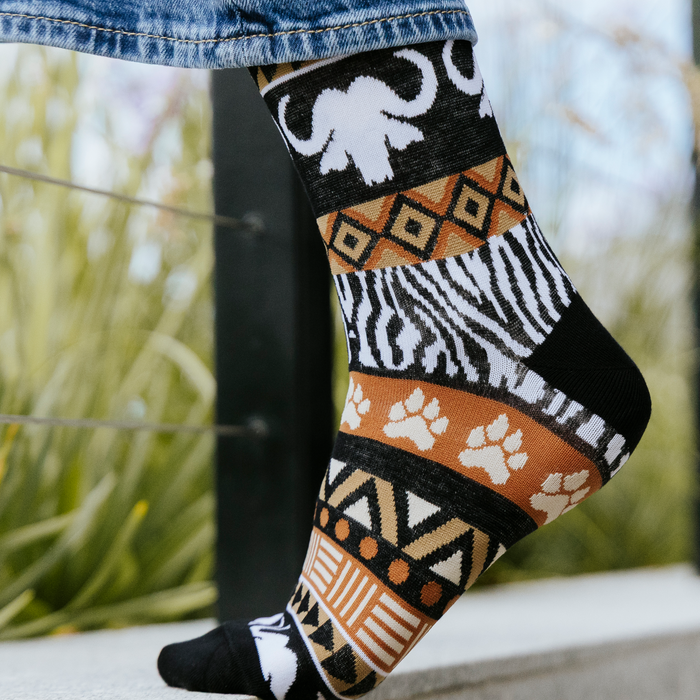 Safari Print Bamboo Socks