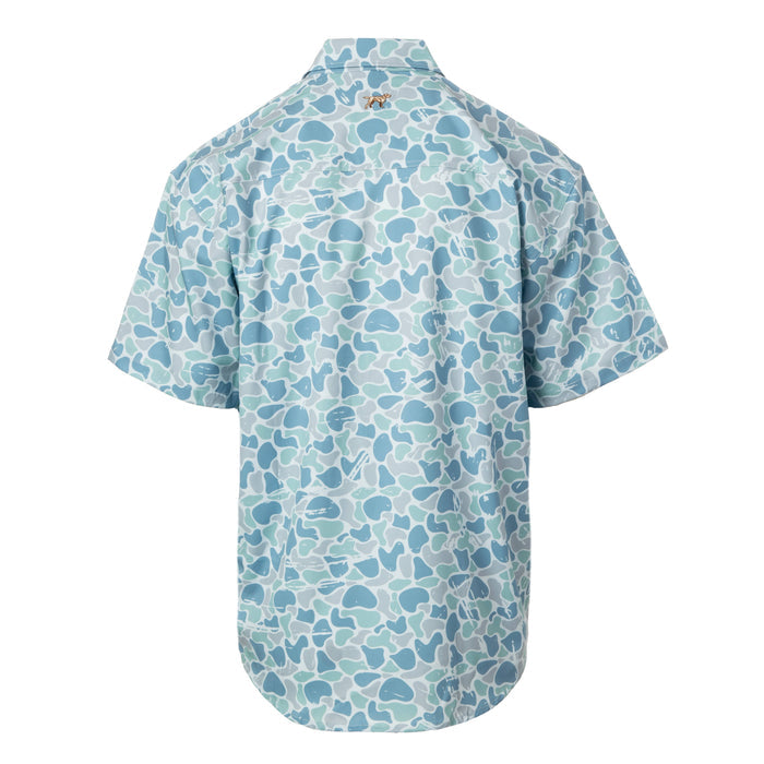 Saltwater Homestead Blue Camo Button Down