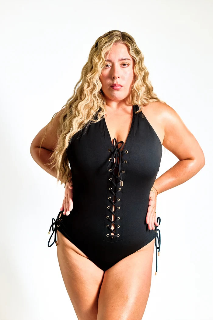 (Sample Sale) Award Winning: The Lace Me Up Sculpting Swimsuit