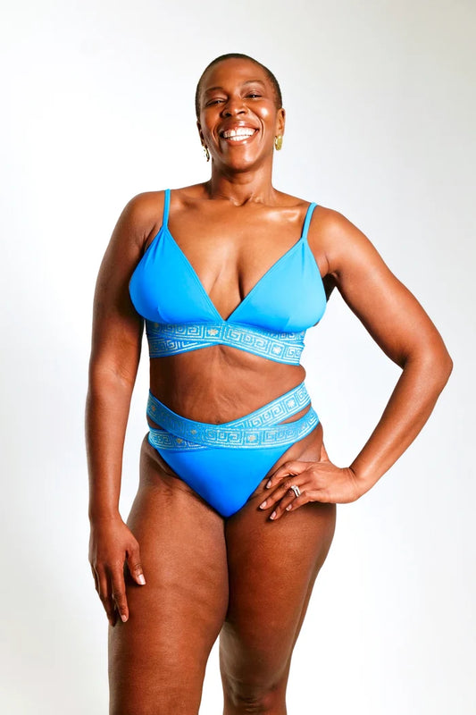 (Sample Sale) The Blue Mosaic Sculpting Bikini Bottoms
