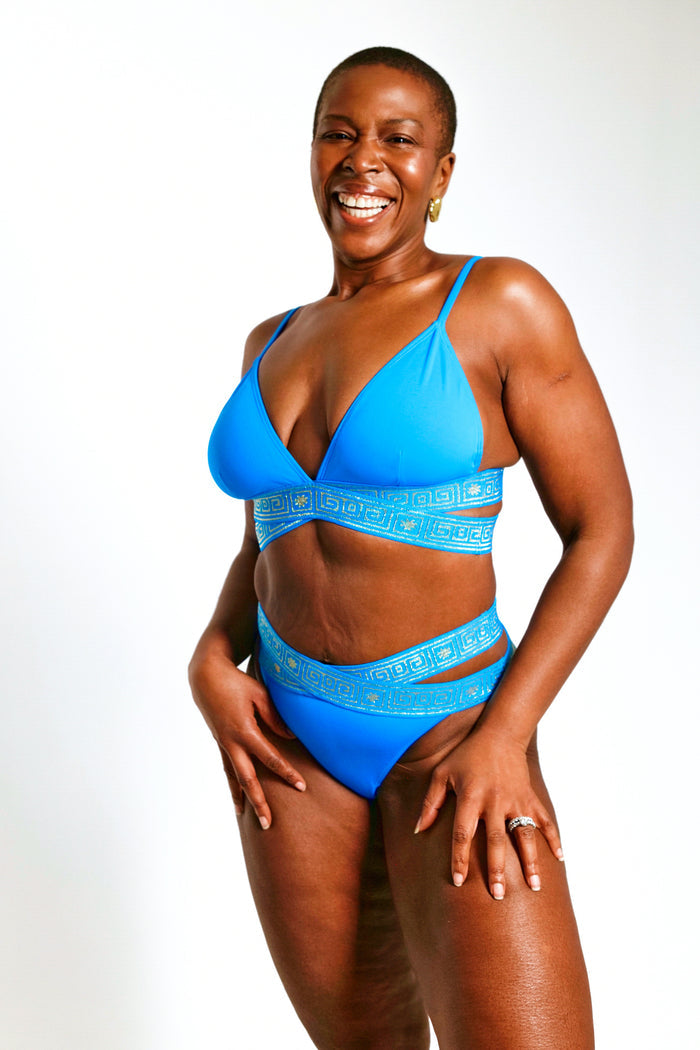 (Sample Sale) The Blue Mosaic Supportive Bikini Top