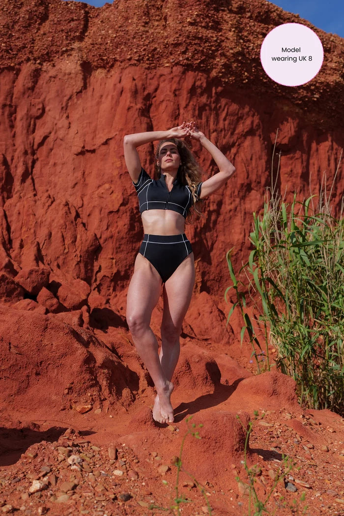 (Sample Sale) The ‘Shelby’ Zip Up Racer Top - Recycled Fabric