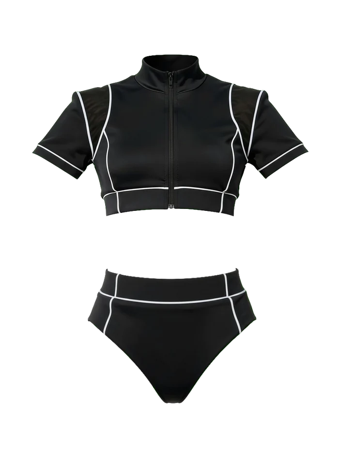 (Sample Sale) The ‘Shelby’ Zip Up Racer Top - Recycled Fabric