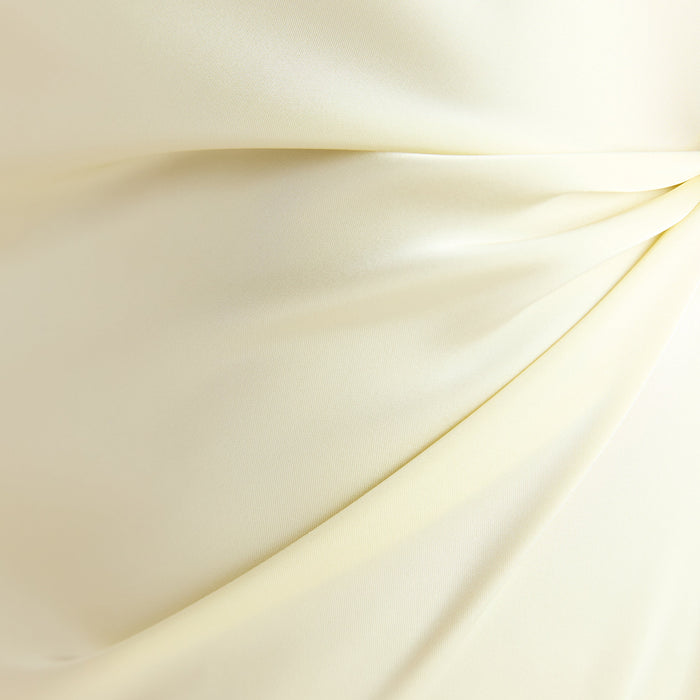 Satin Fitted Maxi Skirt - Lemon