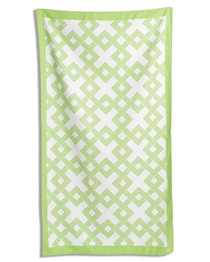 Savannah Giant Beach Towel - Green & White