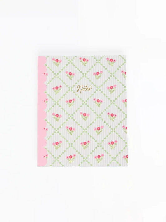 Scalloped Cottage Trellis Notes Notebook