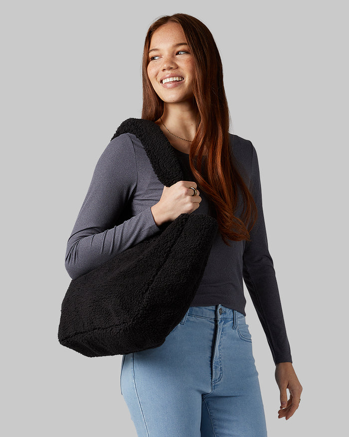 32 Degrees Black _ sherpa Tote Bag {bottom}{right}