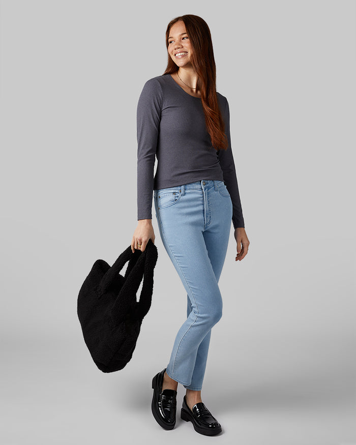 32 Degrees Black _ sherpa Tote Bag {bottom}{right}