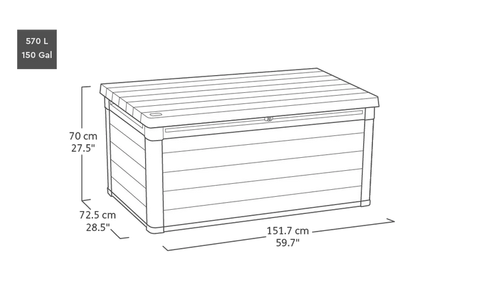 Signature 570L Storage Box - Ashwood Brown