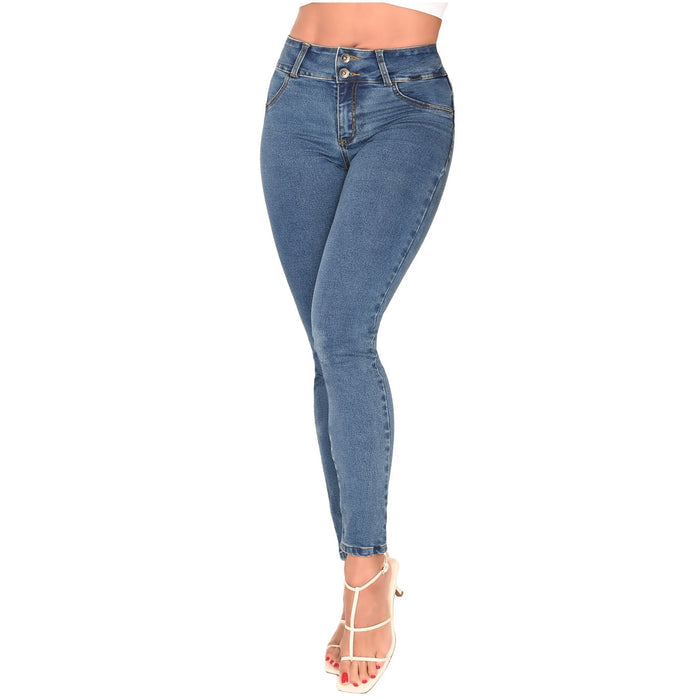 Skinny Colombian Butt Lifter Jeans | Removable Padded Push-Up Denim
