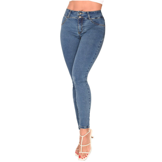 Skinny Colombian Butt Lifter Jeans | Removable Padded Push-Up Denim