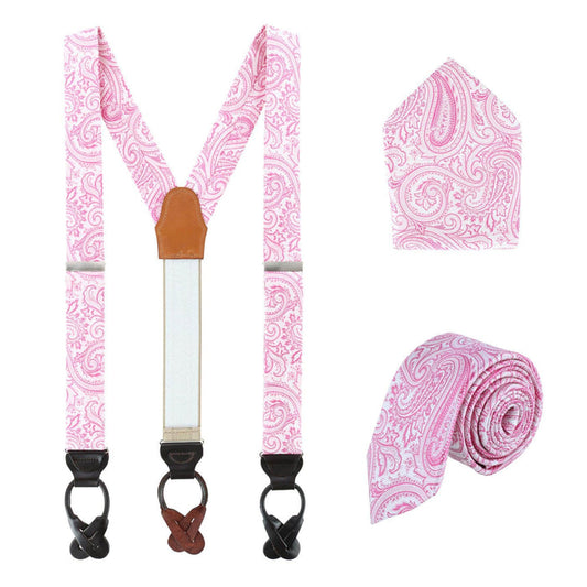 Sobee Paisley Brace Necktie & Pocket Square