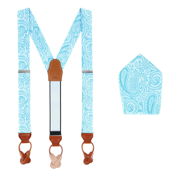 Sobee Paisley Silk Brace & Pocket Square Set