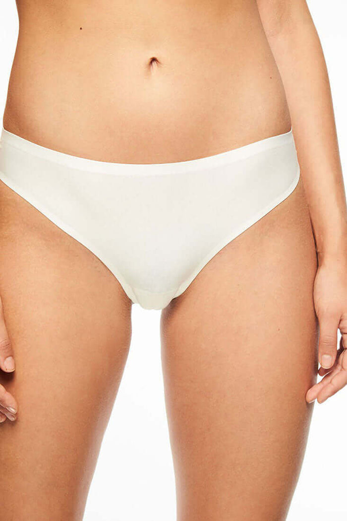 Chantelle Soft Stretch Thong Color: Ivory Size: O/S at Petticoat Lane  Greenwich, CT