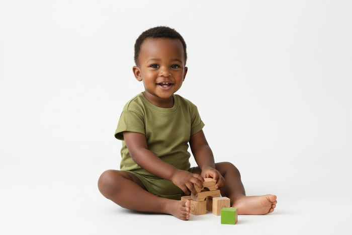 Solid Lemongrass Green Bubble Bamboo Viscose Bodysuit