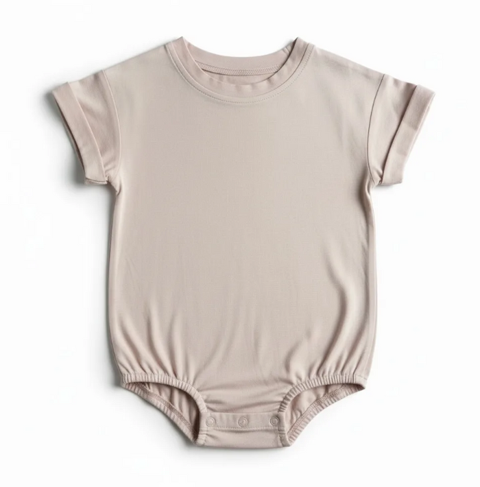 Solid Pink Bubble Bamboo Viscose Bodysuit image 1