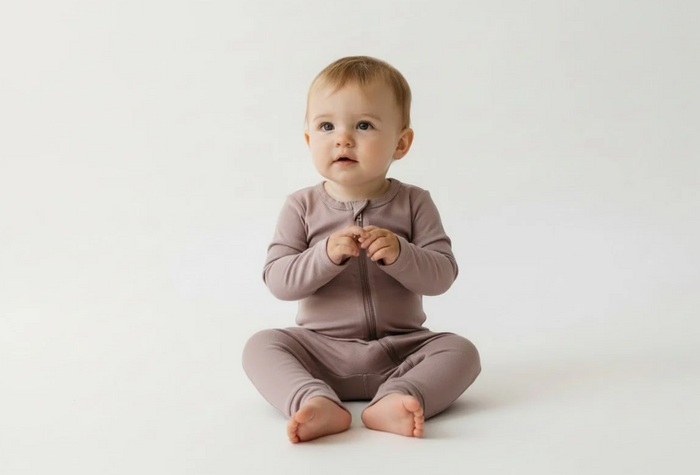 Solid Purple Bamboo Viscose Zip Up Sleeper image 0