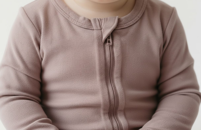 Solid Purple Bamboo Viscose Zip Up Sleeper image 2