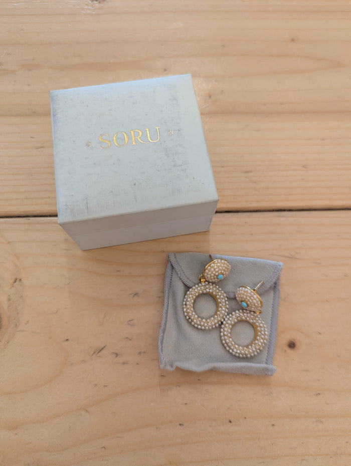 Soru Pearl Circle Earrings