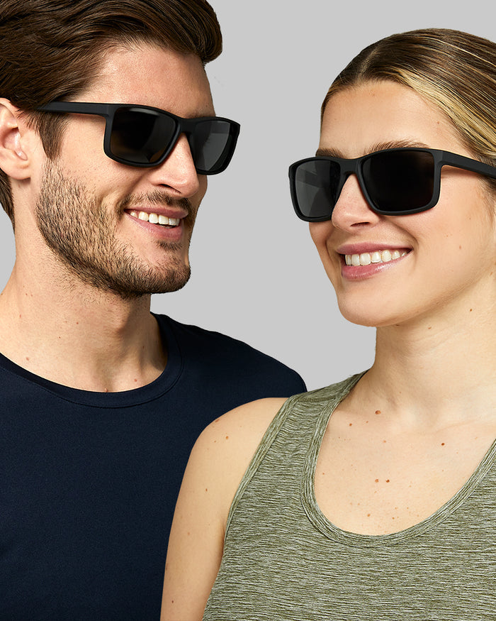 32 Degrees Black _ Unisex Square Sport Polarized Sunglasses
