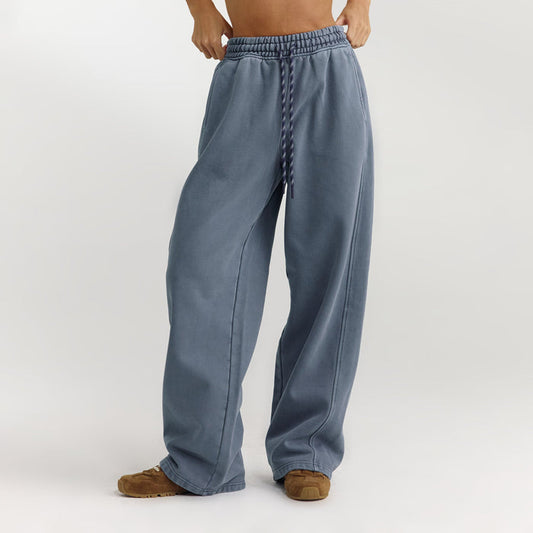 Straight-Leg Joggers - Washed Blue