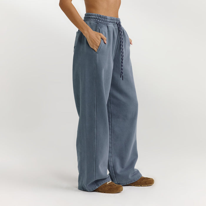Straight-Leg Joggers - Washed Blue