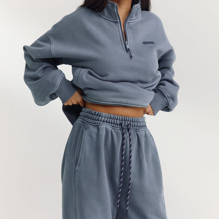 Straight-Leg Joggers - Washed Blue