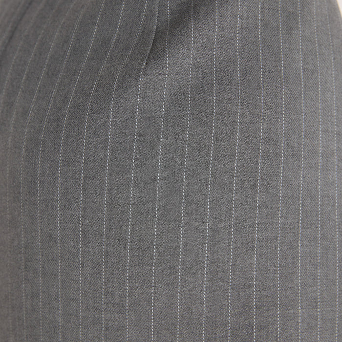 Structured Skirt - Grey Pinstripe