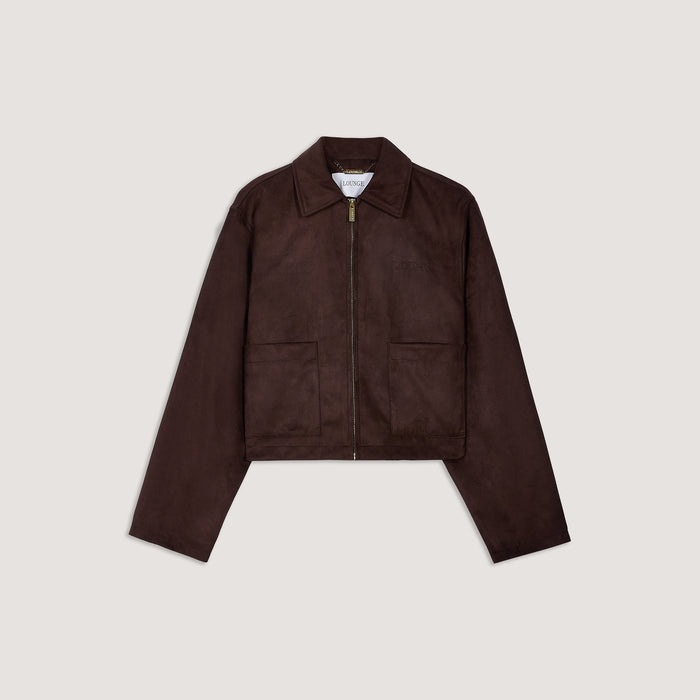 Suedette Jacket - Chocolate