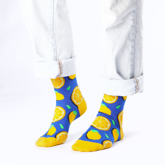 Summer Lemons Cotton Socks
