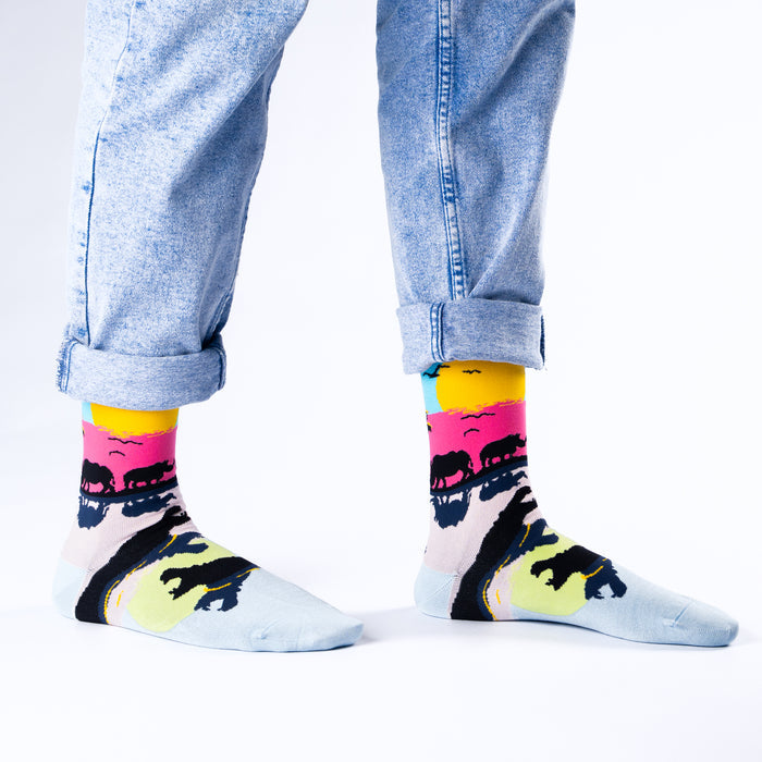 Sunset Safari Bamboo Socks