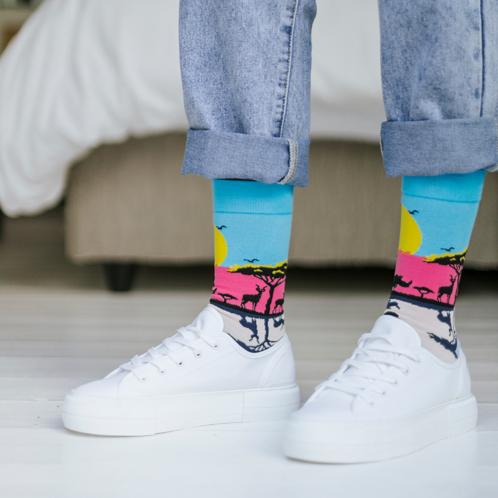 Sunset Safari Bamboo Socks