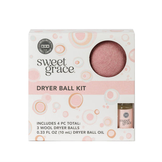 Sweet Grace Wool Dryer Ball Kit | Luxury Laundry, 3pk