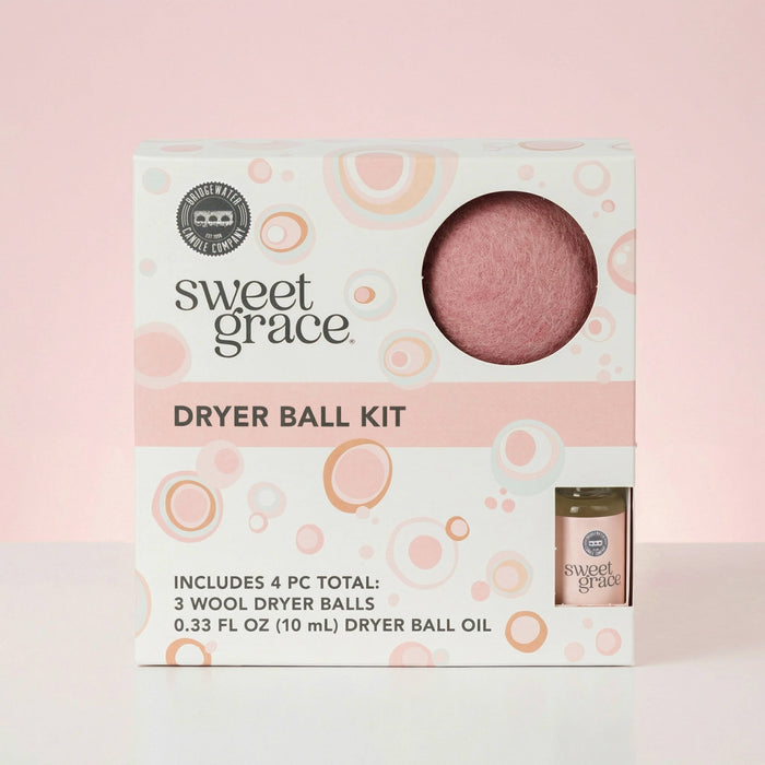 Sweet Grace Wool Dryer Ball Kit | Luxury Laundry, 3pk