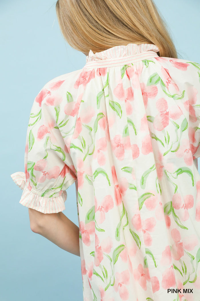 Sweet Sunday Floral Ruffle Dress