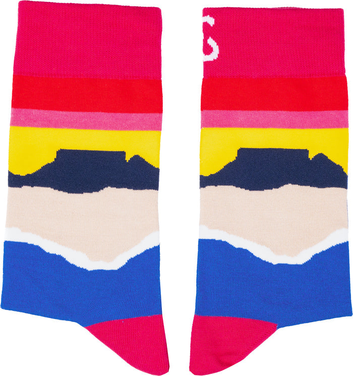 Tabletop Sunset Cotton Socks