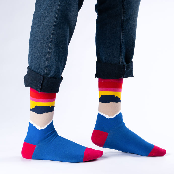 Tabletop Sunset Cotton Socks