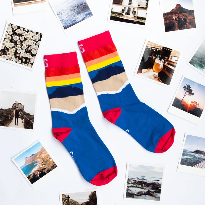Tabletop Sunset Cotton Socks