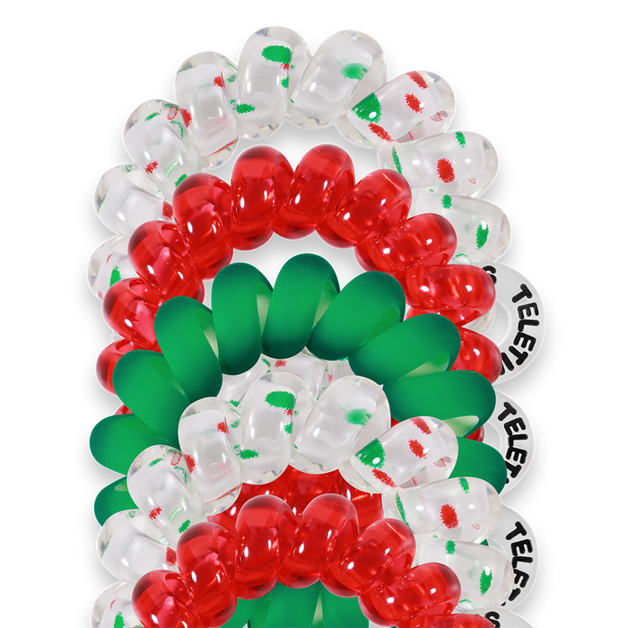 Teleties Spiral Hair Coils | Tiny | Seasons Greetings Hair Ties