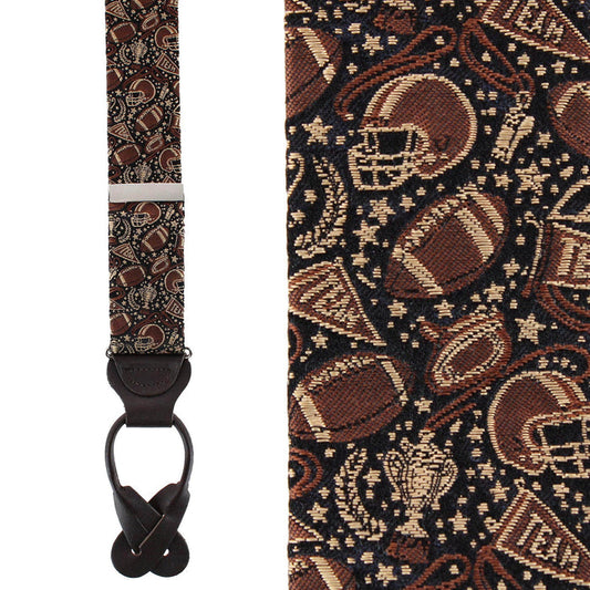 The Gridiron Silk Button End Braces