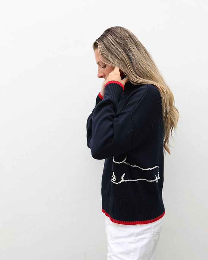 The Jaffa Polo | Navy & Cream
