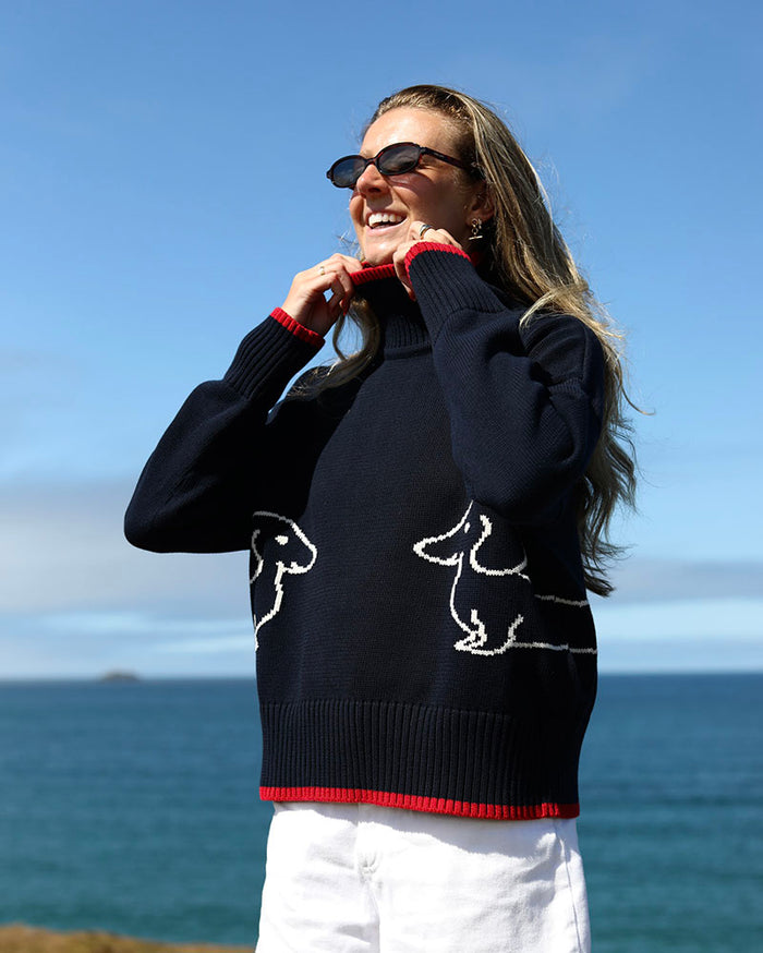 The Jaffa Polo | Navy & Cream