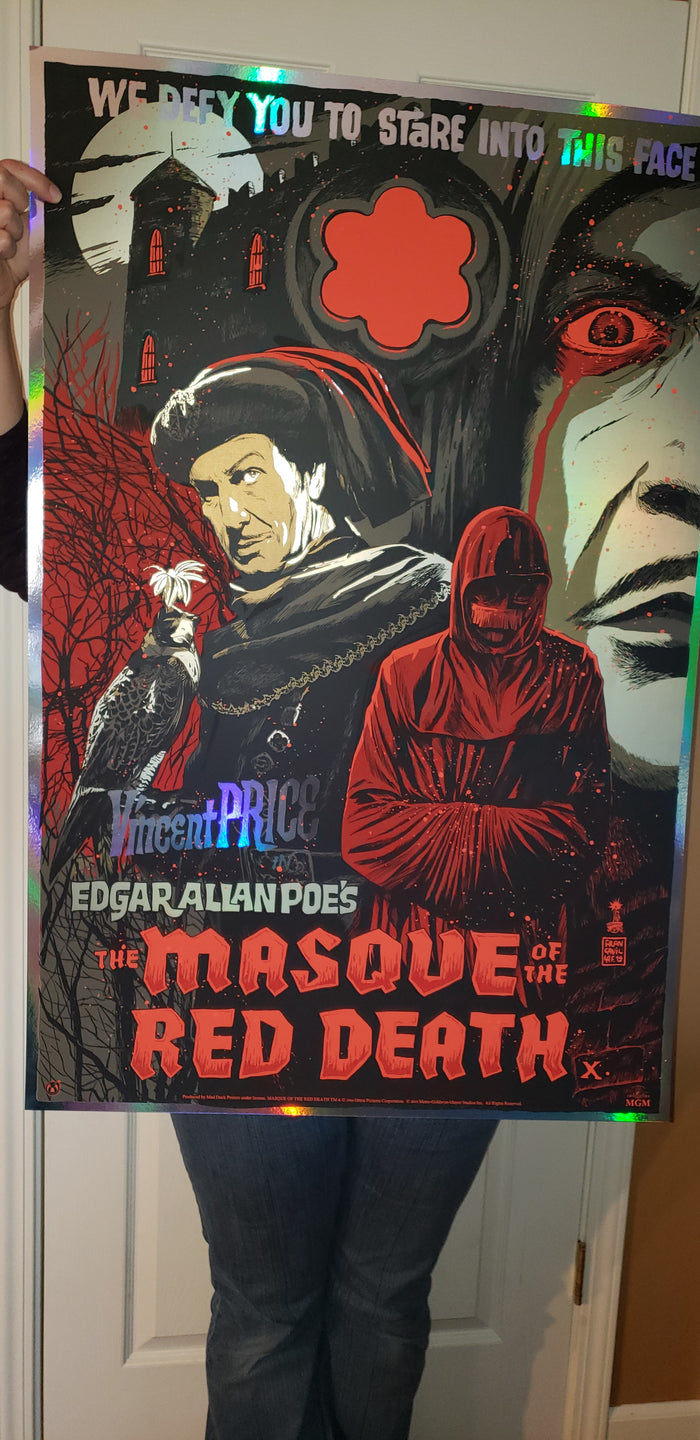 The Masque Of The Red Death - Blood Splatter Rainbow Foil Variant - Mad Duck Posters
