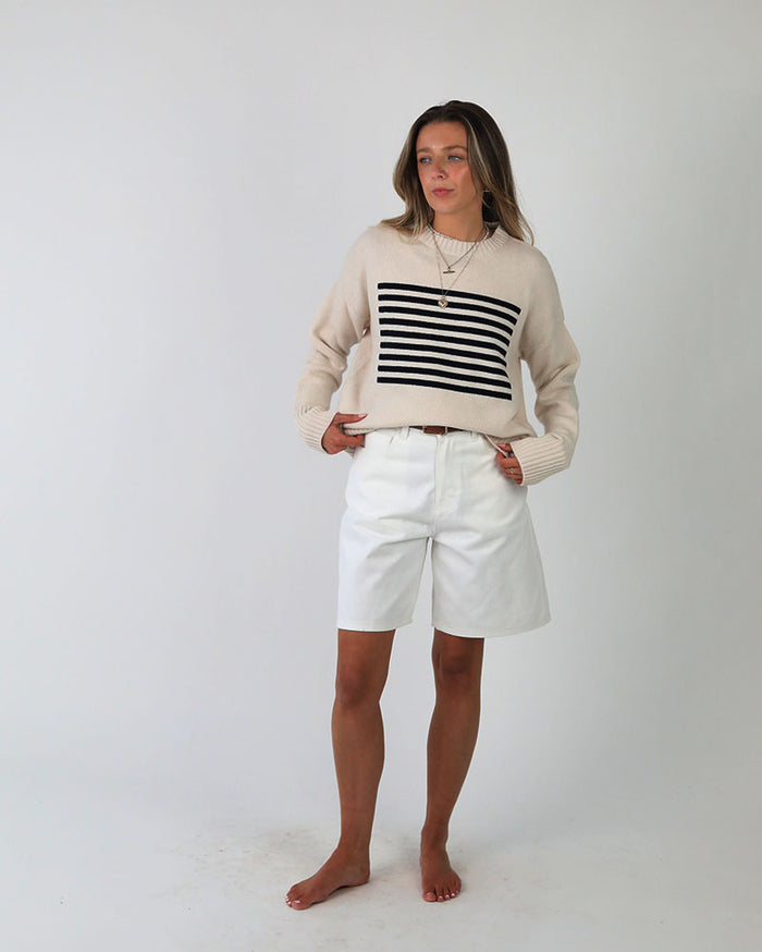 The Porto Short | White Denim