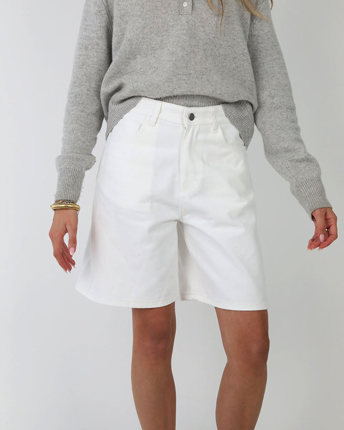 The Porto Short | White Denim