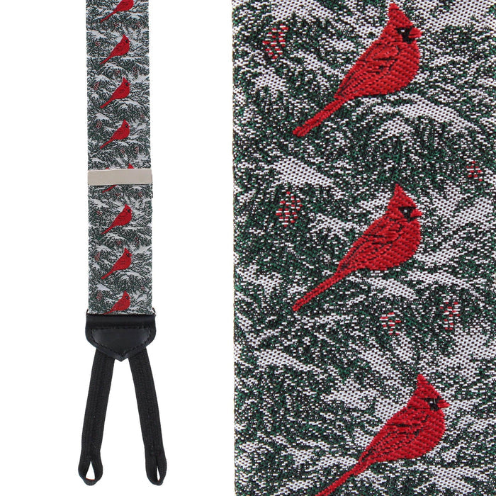 The Snowy Virginia Nightingale Silk Formal End Braces