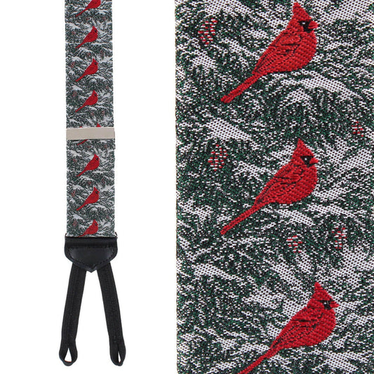 The Snowy Virginia Nightingale Silk Formal End Braces