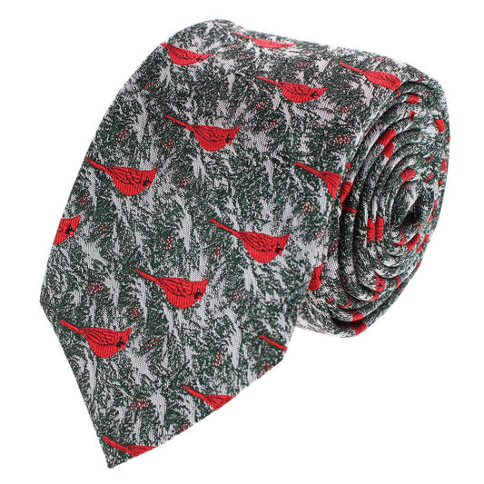 The Snowy Virginia Nightingale Silk Novelty Necktie