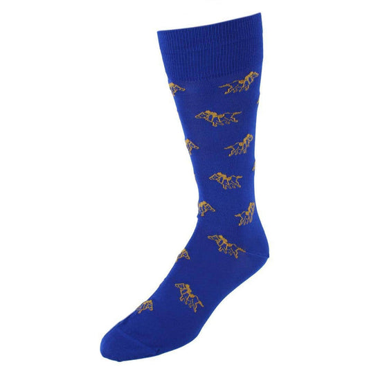 The Winner Jockey and Horse Novelty Mid Calf Mercerized Cotton Sock (1 Pair)