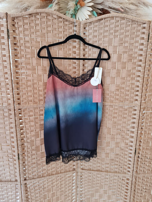 Tie dye lace cami